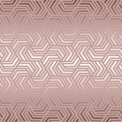 Poster - Abstract seamless pattern. Repeated beauty background. Elegant design for prints. Repeating geometry printed. Repeat glam texture. Geometric rose gold printing. Marble foil effect. Vector illustration