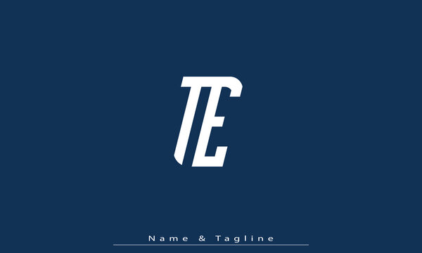 Alphabet letters Initials Monogram logo TE , ET