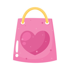 Poster - shopping bag with heart