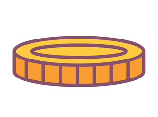 Poster - gold coin icon. money, savings and budget. financial literacy and economics. trading investment and 