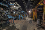 Fototapeta  - Industrial interior of an old factory for the manufacture of cast iron parts
