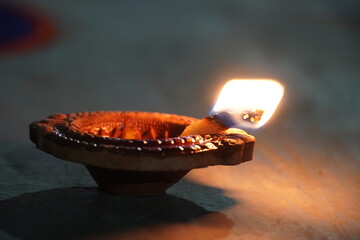 Wall Mural - Isolated Diwali diya for Diwali festival