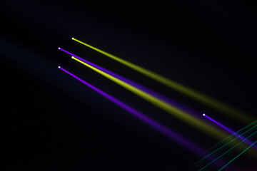 Wall Mural - colorful stage spotlights with laser radiation