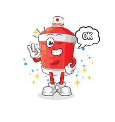 Sticker - chili spray agree mascot. cartoon vector