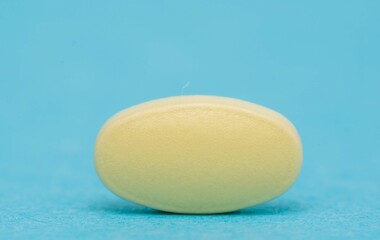 Poster - medical pill isolated on color background