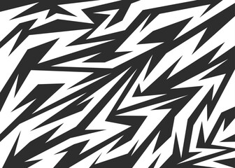Aufkleber - Abstract black and white background with various geometric sharp and arrow pattern. Seamless sharp and arrow pattern
