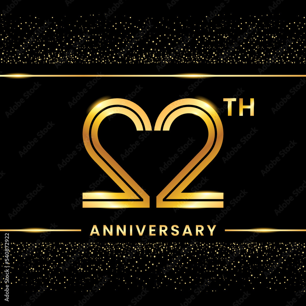 22th Anniversary Logotype. Golden Anniversary template design for ...