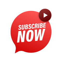 Aufkleber - subscribe now. social media element. vector stock illustration.
