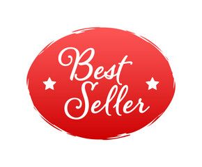 Poster - best seller badge. best seller golden label. retail badge. advertisement symbol. vector stock illust