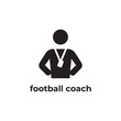 simple black football coach icon design template