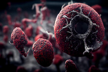 The Black Death Is Still Affecting The Human Immune System. 3D Illustration