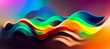 abstract background with  colorful gradient wave  chromatic dispersion and thin film spectral effect,  Generative AI	