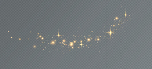 golden sequins glow with many lights. glittering dust. luxurious background of golden particles.