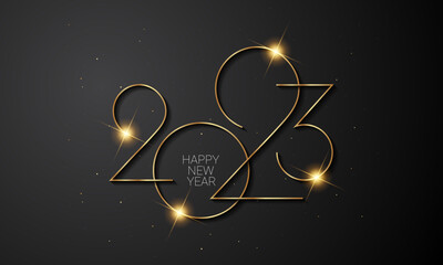 2023 Happy New Year Background Design.