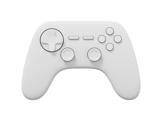 Poster - Realistic console game controller. Whitr isolated icon on white background. 3D rendering.