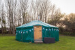 Front of a yurt
