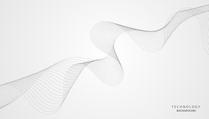 Poster - Abstract Wave Vector Beautiful lines, concept, technology, network, internet connection, on a gray background, modern, futuristic.