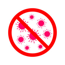 Vector Illustration Of Banned Virus
