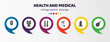 health and medical infographic template with icons and 6 step or option. health and medical icons such as salt, patient robe, ampoule, orange juice, condom, enema vector. can be used for banner,