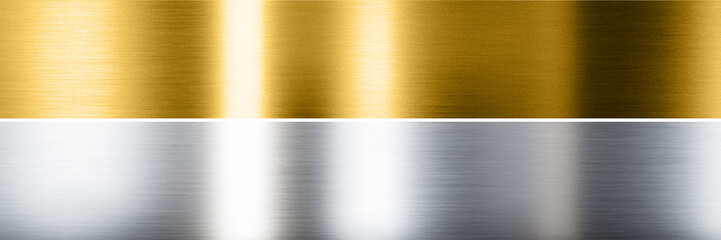 Gold, silver and bronze collection. Metal background. 3d rendering