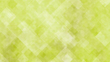 Grunge Style Abstract Digital Background With Geometric Squares Lines. Soft Green, Yellow White Color Tones.Technology, Business Style Wallpaper.