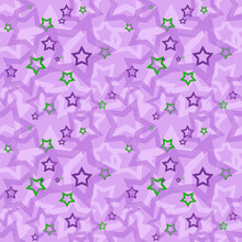 Seamless Pink Pattern With Stars