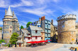 © SCStock - Brittany, France. The medieval town of Vitre with famous Chateau de Vitre.