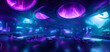 Artistic concept painting painting of a futuristic night club, background illustration.