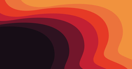 Poster - red gradient abstract fluid wave background