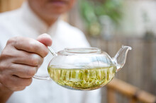 Minglou Chen, Owner Of The Minglou Tea House Displays One Of His Freshly Made Teas During A Traditional Tea Ceremony.