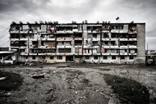 A Run Down Dwelling Building In One Of The Poorest Parts Of Albania,Institut, Tirana, Albania, 2011.