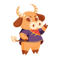 Wall Mural - Isolated ox costume baby vector illustration