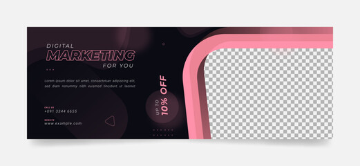Wall Mural - professional service cover page, header, timeline, web banner template for business, company. Modern and creative design for medical, healthcare, seminar, education, e learning etc