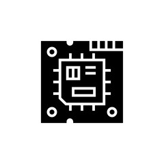 Fototapete - cpu vector icon. computer component icon solid style. perfect use for logo, presentation, website, and more. simple modern icon design glyph style