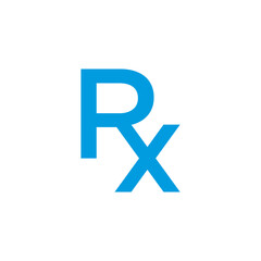 Wall Mural - RX symbol, medical health logo company design illustration.