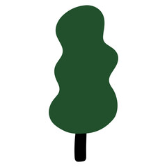 Poster - Cute tree in naive style illustration design. Trendy childish hand drawn clip art for design element and ornament