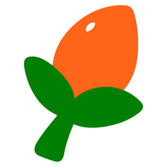 Poster - Cute flower in naive style illustration design. Trendy childish hand drawn clip art for design element and ornament