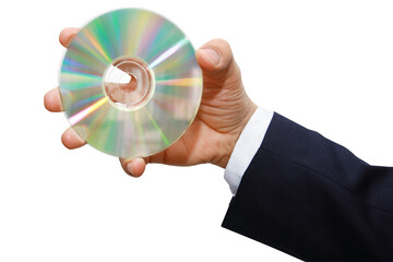Wall Mural - gesture series: hand presents a cd.