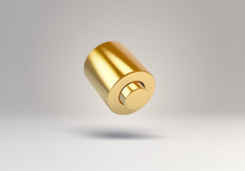 Poster - 3D vector element or simple isolated golden shape