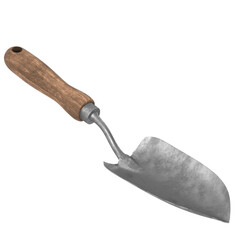 3d rendering illustration of a garden trowel