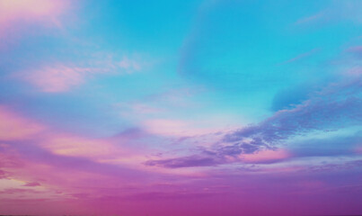 Poster - Colorful cloudy sky at sunset. Gradient color