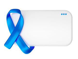 Poster - Prostate cancer ribbon frame in 3d render 