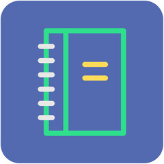 Sticker - Notebook Vector Icon