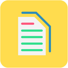 Canvas Print - Document Vector Icon