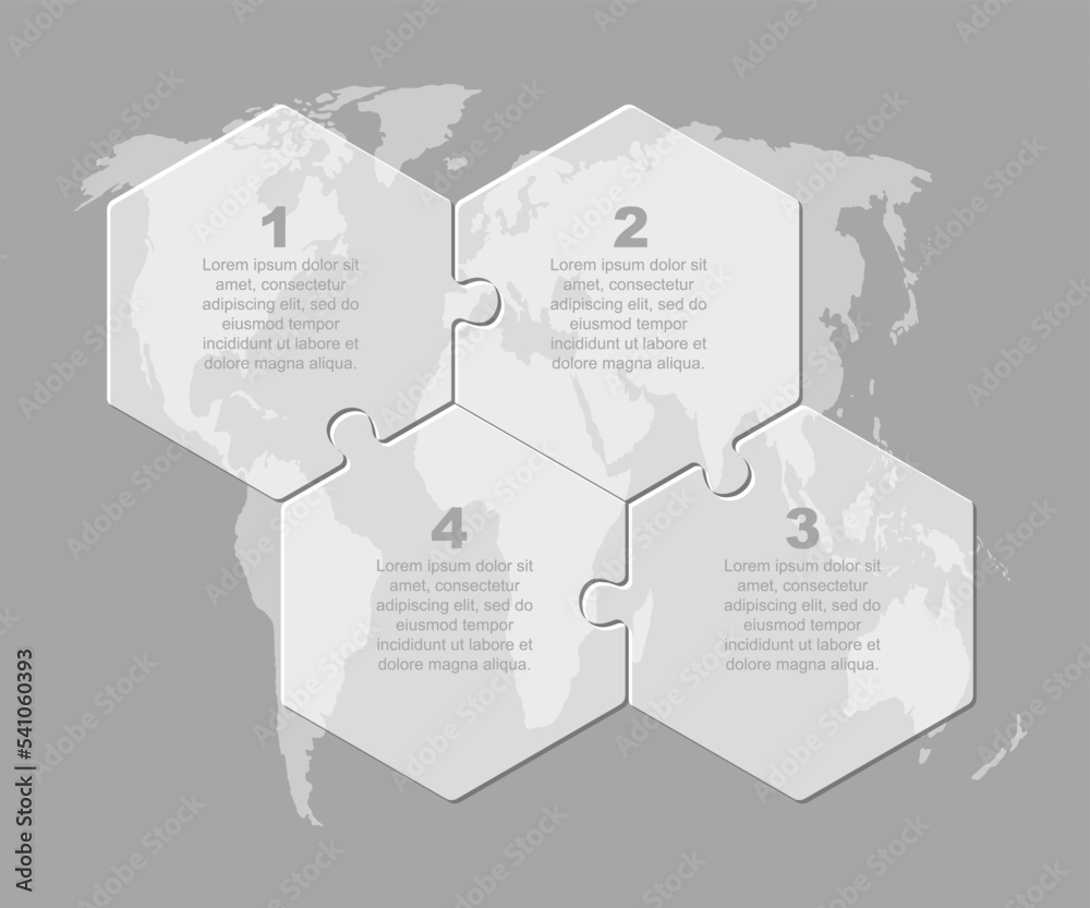 Vector diagram infographic process on 4 steps Stock Vector | Adobe Stock