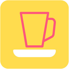 Sticker - Tea Cup Vector Icon