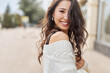 © olga pink - Lifestyle portrait beautiful Asian kazakh woman with brilliant smile