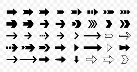 Poster - Arrow icons isolated. Set different arrows or web designs. Vector illustration