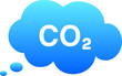 CO2 emissions  icon. Carbon gas cloud, dioxide pollution. Global ecology exhaust emission smog concept. Illustration