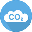 CO2, carbon dioxide emissions icon on white background. Illustration